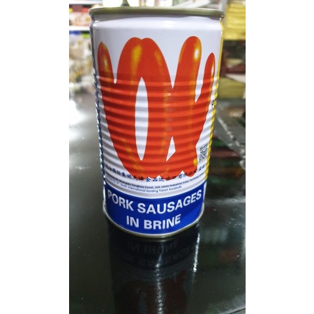 

SOSIS BABI KALENG PORK SAUSAGES IN BRINE FU YONG FONG FYF GREAT WALL 454 GR