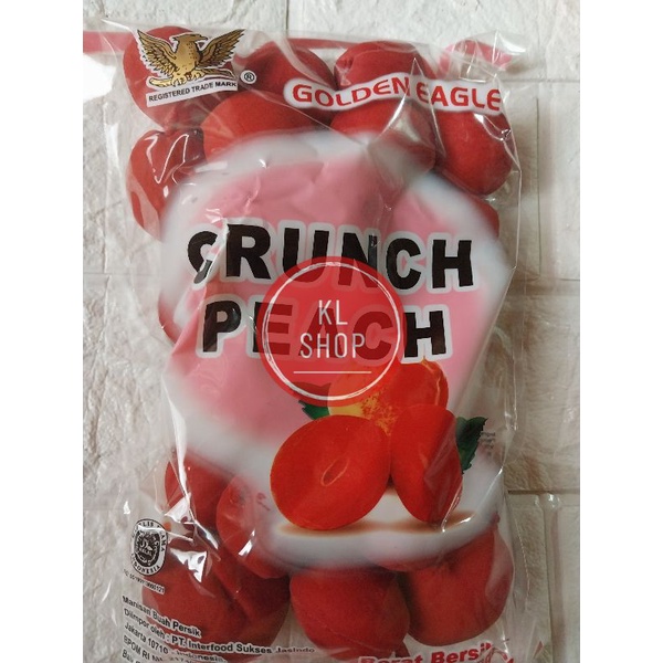 

(500Gr)Manisan Buah Persik Crunch Peach Golden Eagle exp 28 08 2026 halal