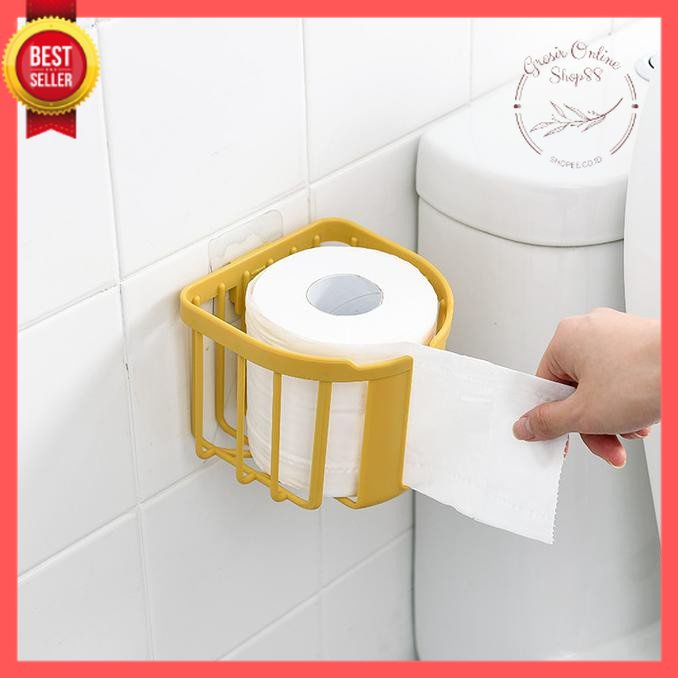 [GOS]C308-  Rak Kotak Tisu Toilet Model Tempel Dinding Untuk Kamar Mandi - Random