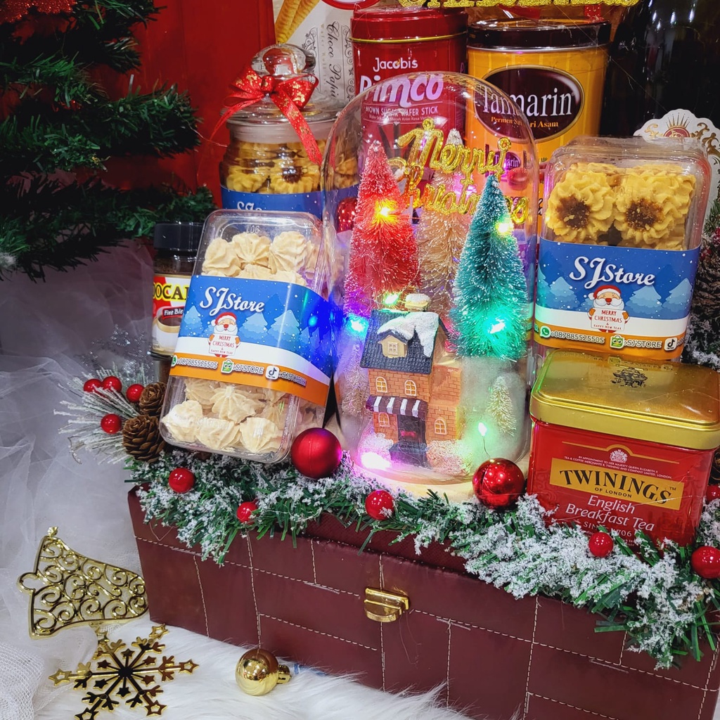 

Paket Dekorasi Hampers Natal Christmas Parcel Hadiah Kue Kering 316