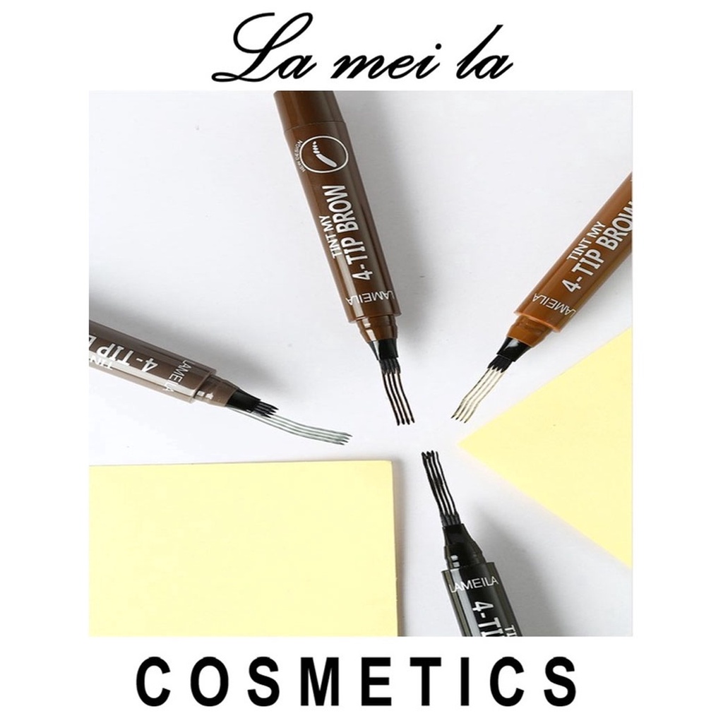 Hope Store - Lameila Eyebrow Waterproof Natural Eyebrow Pen Four-Claw Eye Brow Tint Fork Tip Long Lasting