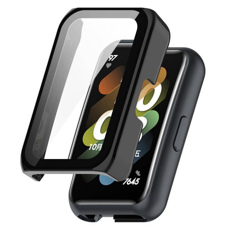 Case Pelindung Bahan PC + Tempered Glass Anti Debu Untuk Huawei band 7 6 Pro Watch Fit2D Honor band 6 ES GS3