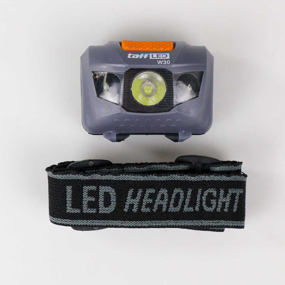 TaffLED Headlamp LED Flashlight White and Red Light Waterproof - W30