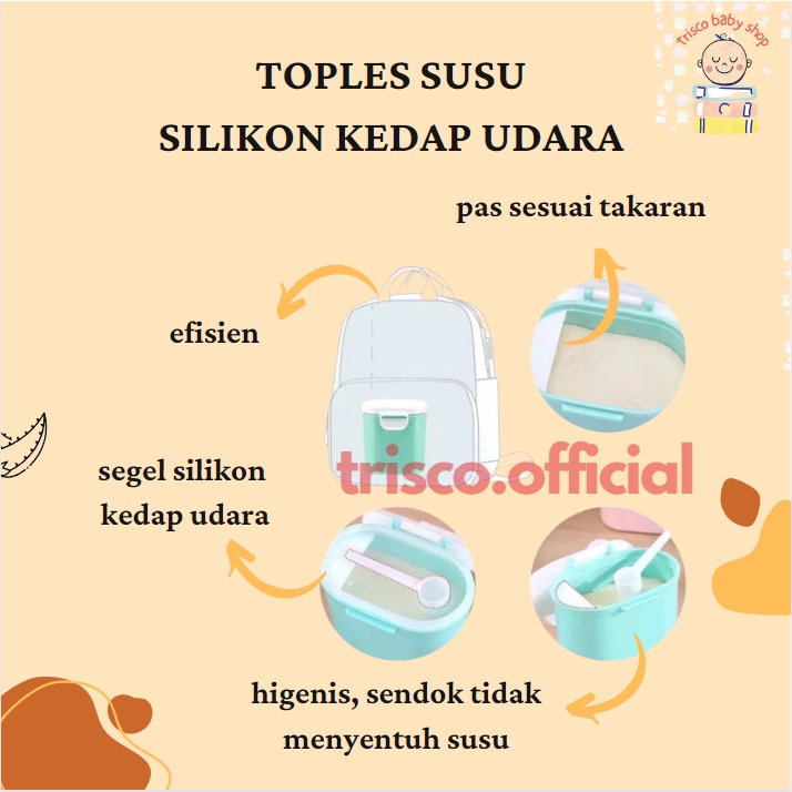 Toples Susu Bubuk 400 dan 800 ml Kedap Udara Silikon