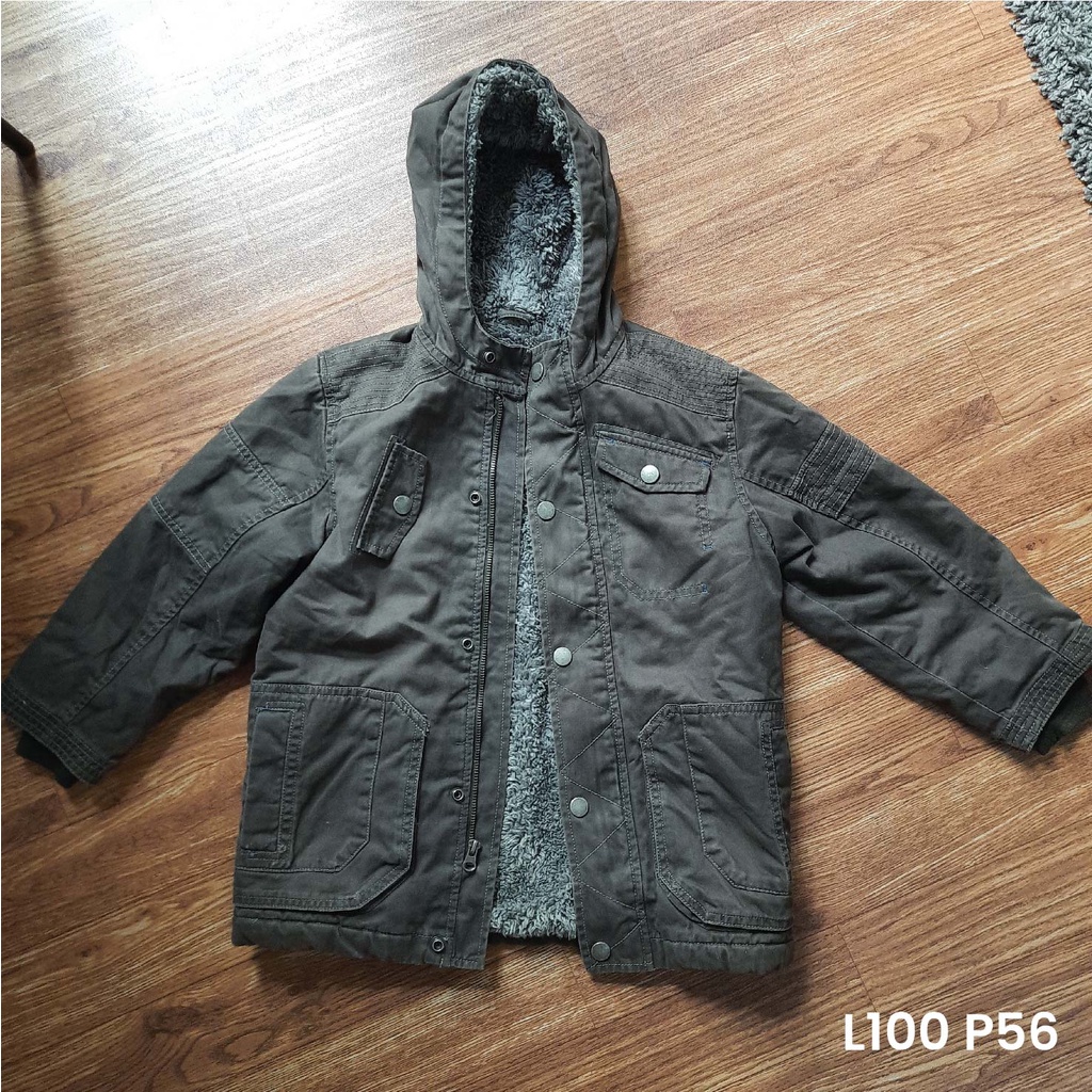 Army Sherpa Jacket - Mantel Musim Dingin Anak Preloved