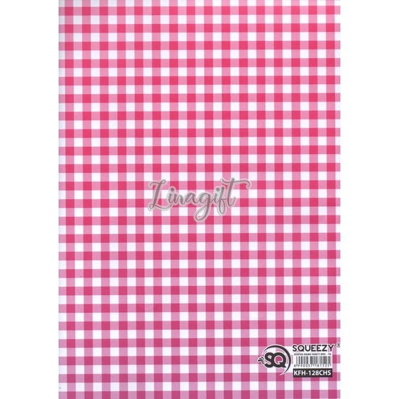 ( 5 Lembar ) KERTAS KADO SQ DOFF - GIFT WRAPPING PAPER CHECKERED / KOTAK KOTAK BESAR