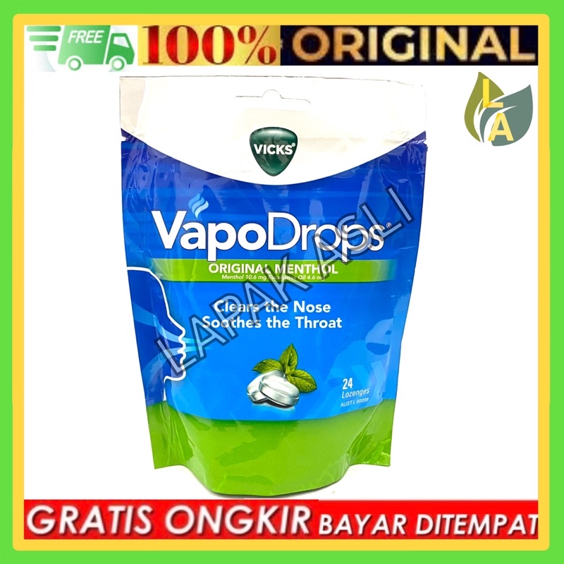 Vicks vapodrops original menthol 24 lozenges singapore