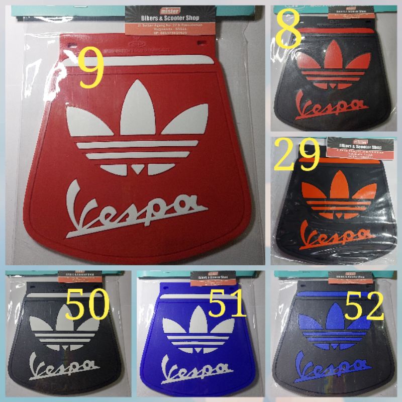 Mudflap Kepet air kepet lumpur All Vespa Super Sprint Tahun Tua PX PS Vespa LX Vespa S GTS Primavera