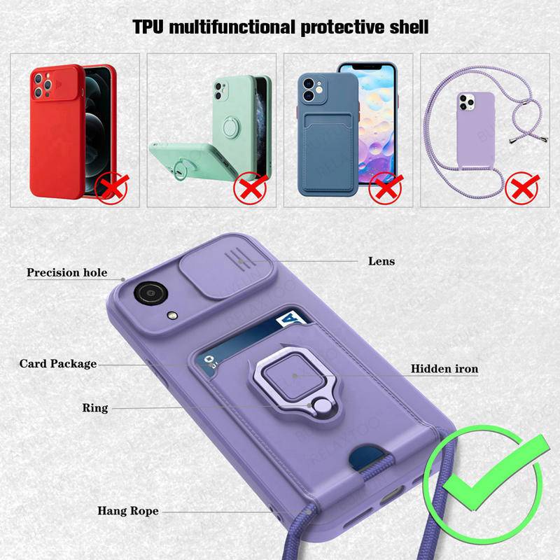 Case Pelindung Kamera Samsung Galaxy A03 Core Dengan Ring Stand Magnetik