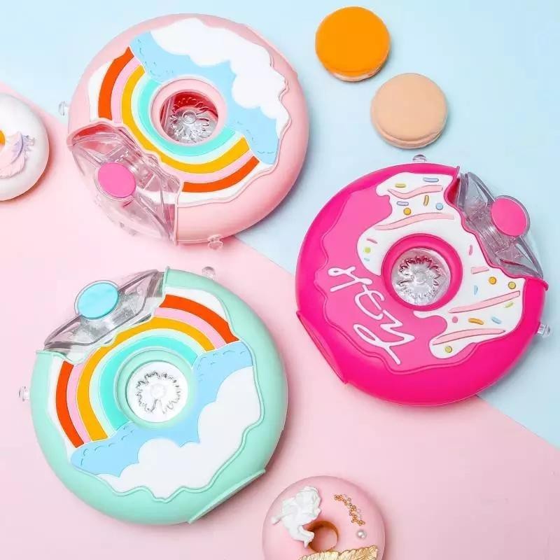 Botol Air Minum Portable Anak Bentuk Donat Dengan Sedotan &amp; Tali - Botol Donat - YS Shop