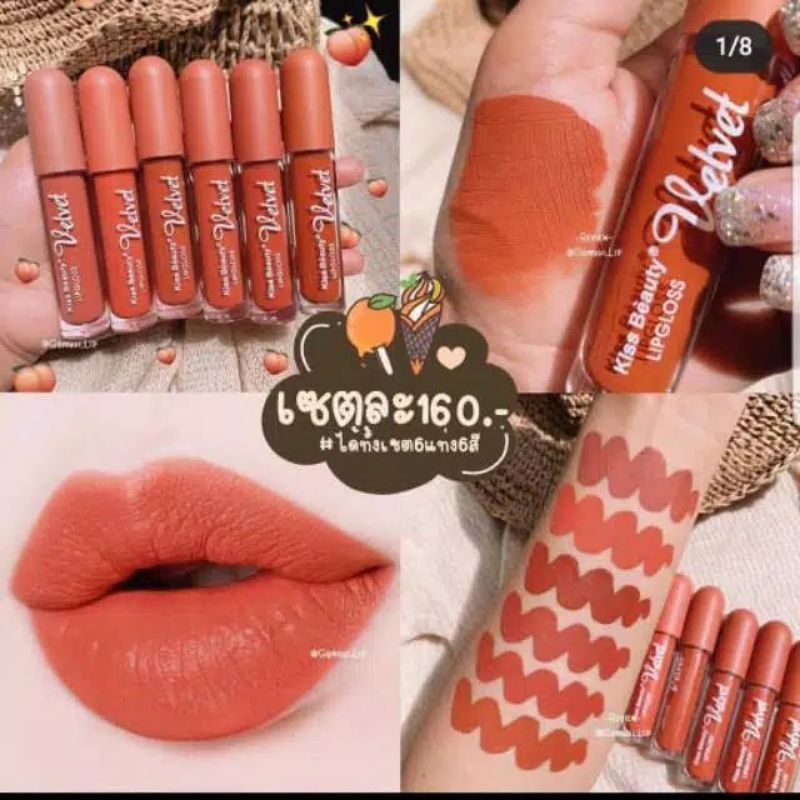 Medan Termurah velvet bulat kissbeauty lipstik Lipcream tutup bulat Maybellin