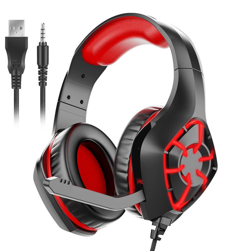 Sicibel G102 Headset Gaming Kompatibel Dengan PS4 PS5 Xbox One PC Laptop Over-Ear Dengan Lampu LED RGB