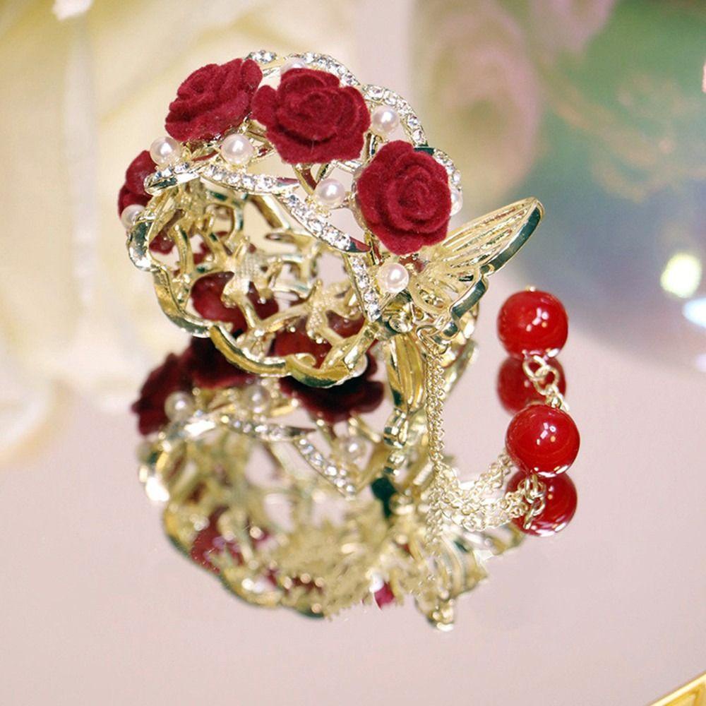 Jepit Rambut Mawar Nanas Hiasan Kepala Wanita Baru Pill Head Hair Clip