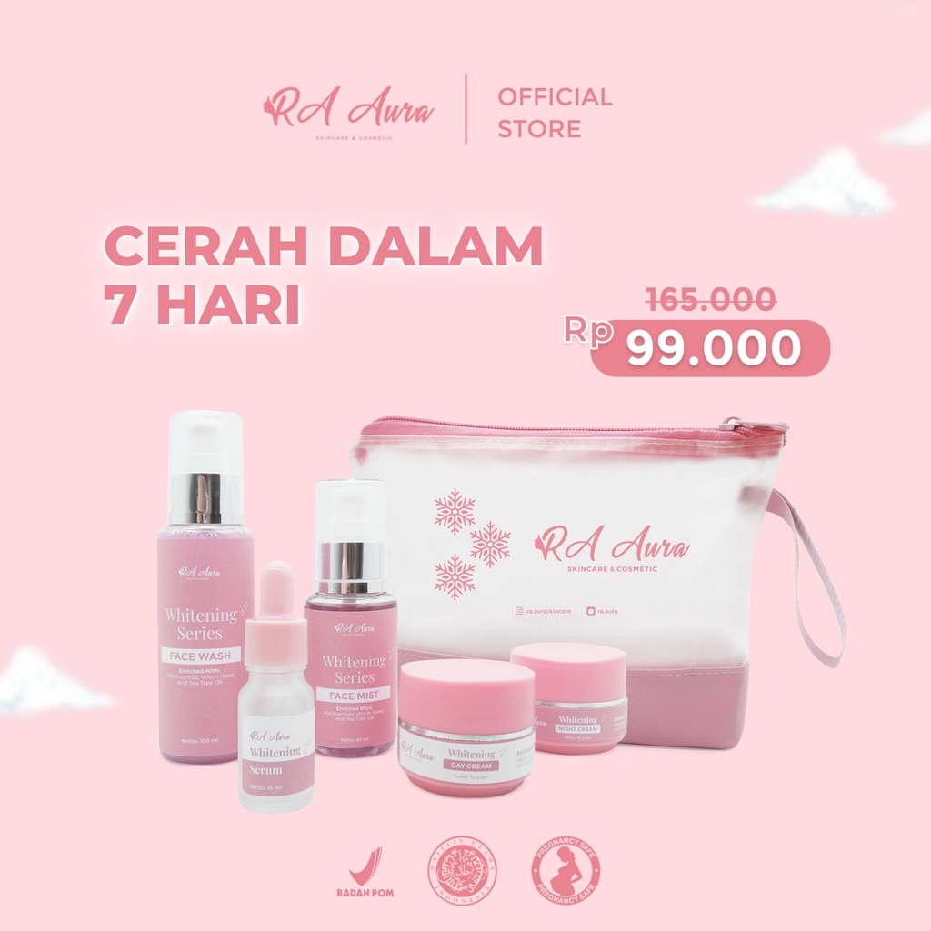 Jual BPOM Ra Aura Paket Whitening Series / Cerah dalam 7 hari