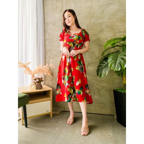 DASTER PUTRI BALI MURAH BAJU DRESS PANJANG BUMIL BUSUI TALI SAMPING KATUN RAYON RALINE GLORY