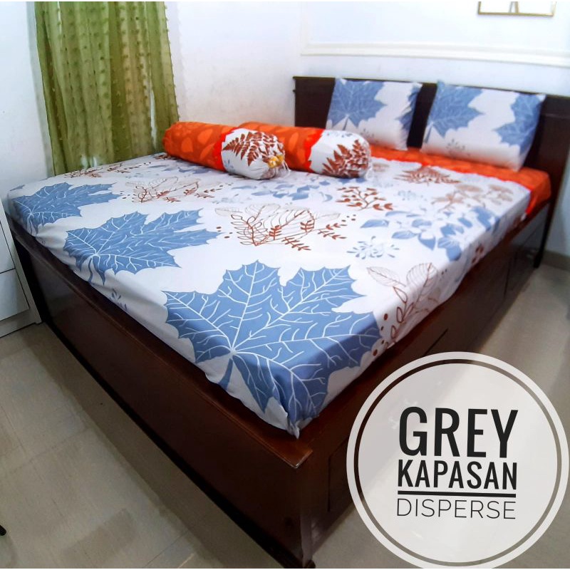 SPREI HOMEMADE BERKUALITAS MOTIF DAUN HATI FLAMINGO