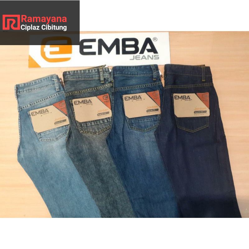 Celana Panjang Pria Jordan Reguler / Brand Original Emba Jeans / Ramayana Cibitung