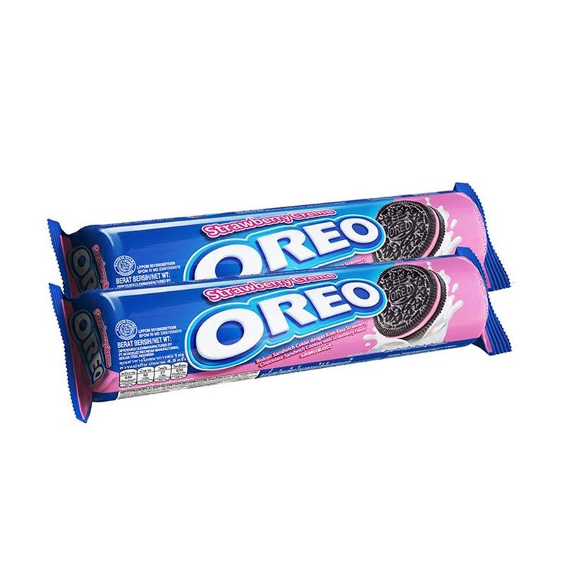 

Wafer Oreo sandwich strawberry cream 1box(isi 12pcs@38gr)