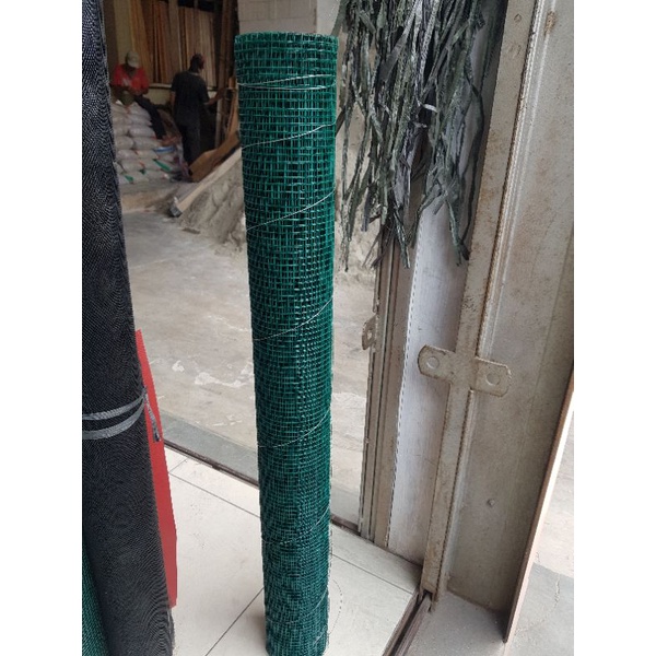 Kawat Loket PVC 1/2" inch/ Kawat Ayakan/ Kawat Ram Hijau 1 Roll