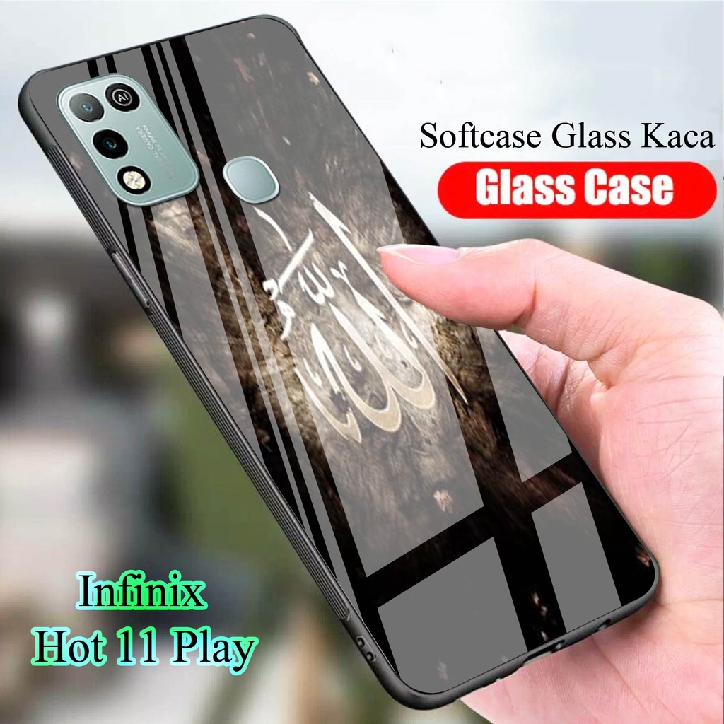 Softcase Glass Kaca for INFINIX HOT 11 PLAY - Case Handphone  INFINIX HOT 11 PLAY [T14]