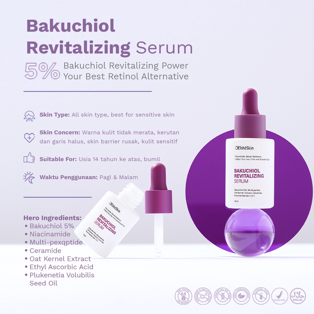 ★ BB ★  Elsheskin Bakuchiol Revitalizing Serum 30ml - 15ml