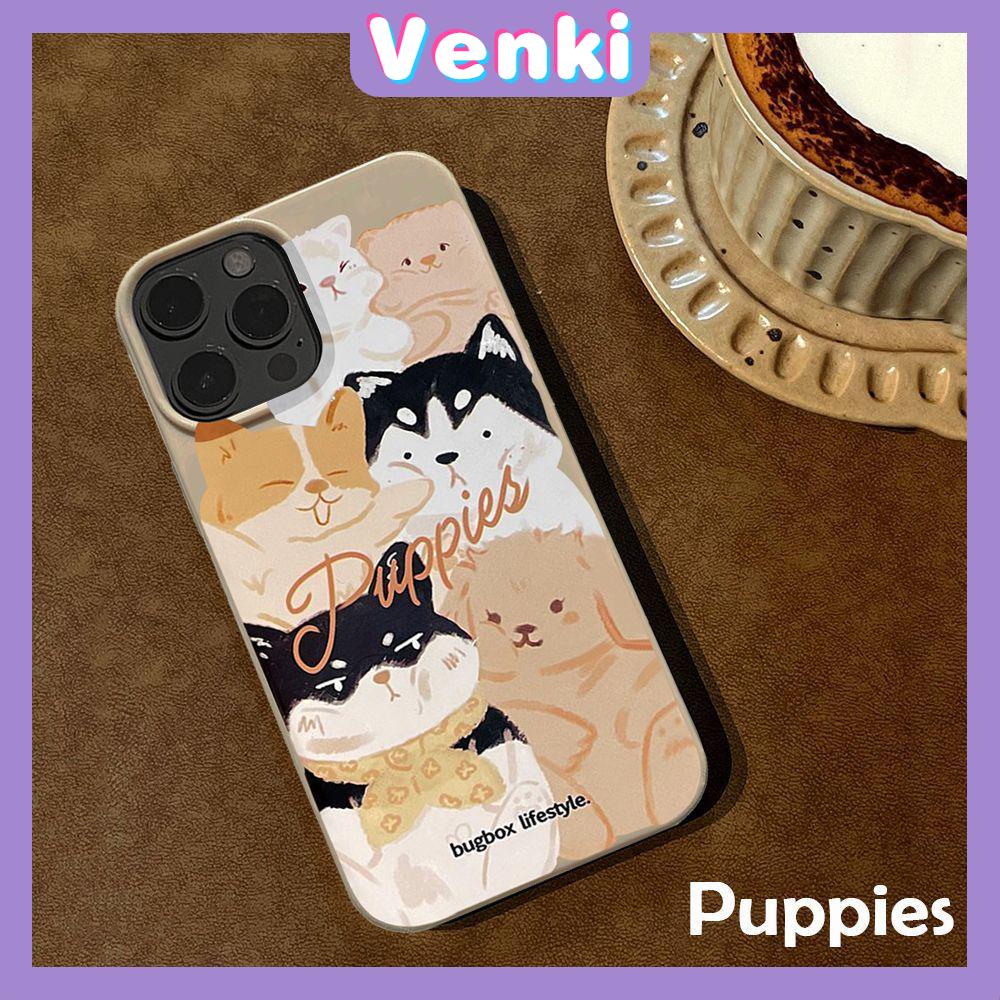 Case iPhone 14 Pro Max TPU Soft Case Cute Creative Doodle Dogs Glossy Black Candy Case Camera Protection Shockproof For iPhone 14 13 12 11 Plus Pro Max 7 Plus X XR