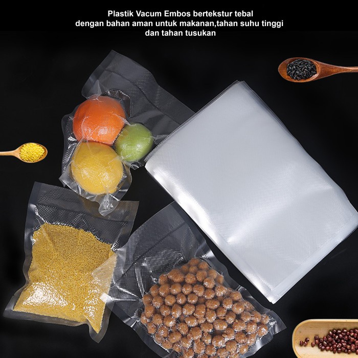 Plastik Vacuum Bag Plastik vakum Makanan Polos Emboss Premium