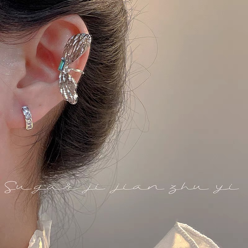 Anting Klip Tanpa Tindik Desain Pita Untuk Wanita