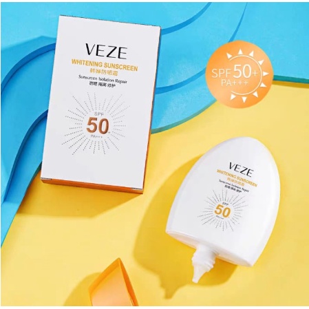 Veze Tabir Surya UV Intensif 45ML Pelembab Pemutih Dan Penghilang Titik Menyegarkan Tabir Surya Anti UV SPF50 PA LS