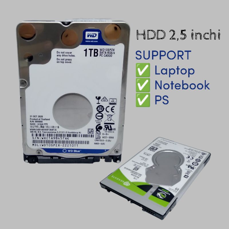 HARDISK LAPTOP 1TB WD BLUE 2,5 - HDD INTERNAL 1TB WESTERN DIGITAL