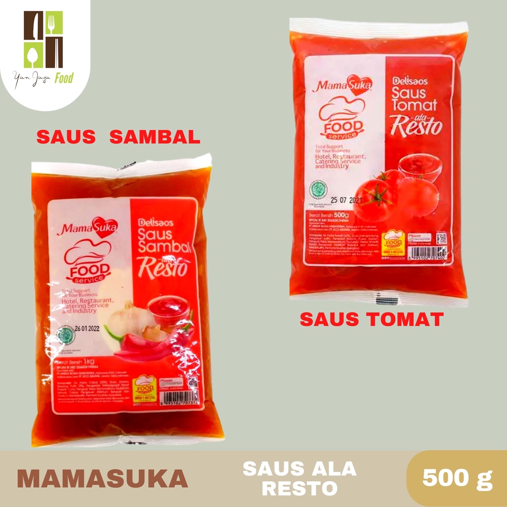 Mamasuka Saus/ Saos / Sauce Ala Resto 500 gr [ Saus Sambal/Saus Tomat]