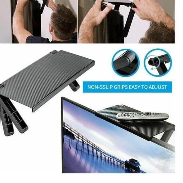 RAK TAMBAHAN DI ATAS TV UNTUK ROUTER INTERNET ATAU RECEIVER TV BOX