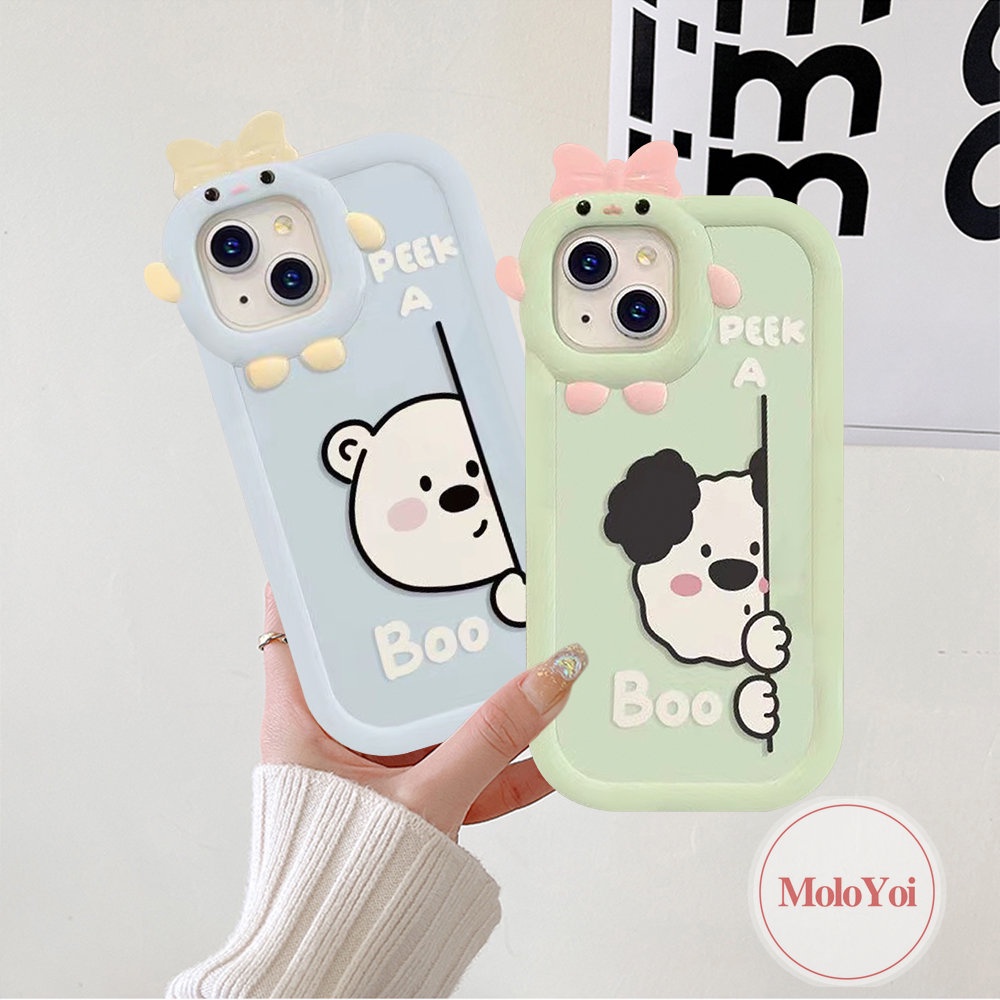 Soft Case Tpu Motif Kartun Beruang 3D Untuk iPhone 13 11 12 14 Pro Max 7Plus X XR XS Max 8 7 6s 6 14 Plus SE 2020