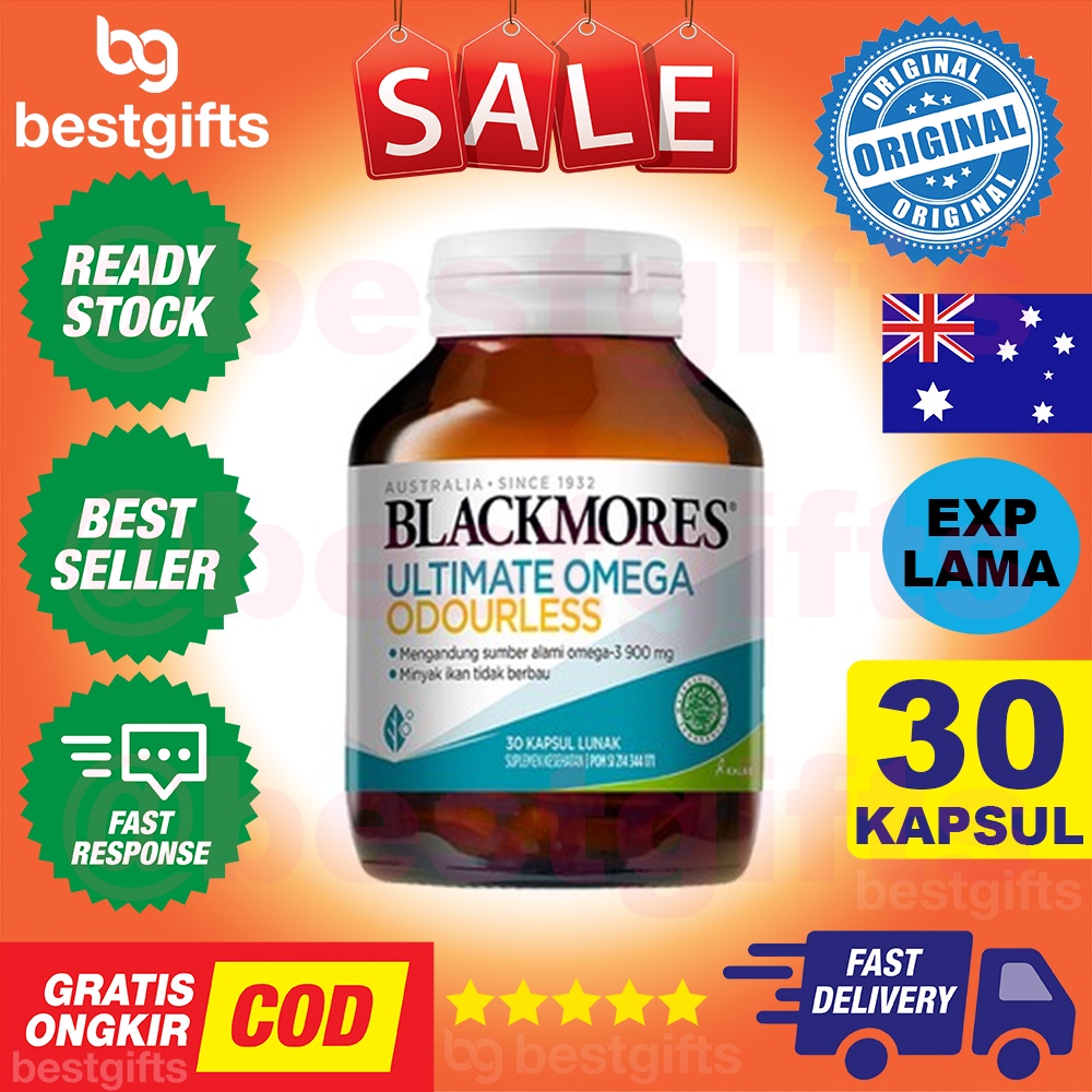 BLACKMORES ULTIMATE OMEGA 3 CONCENTRATED SALMON FISH OIL JANTUNG KOLESTEROL RADANG MATA - 30 KAPSUL