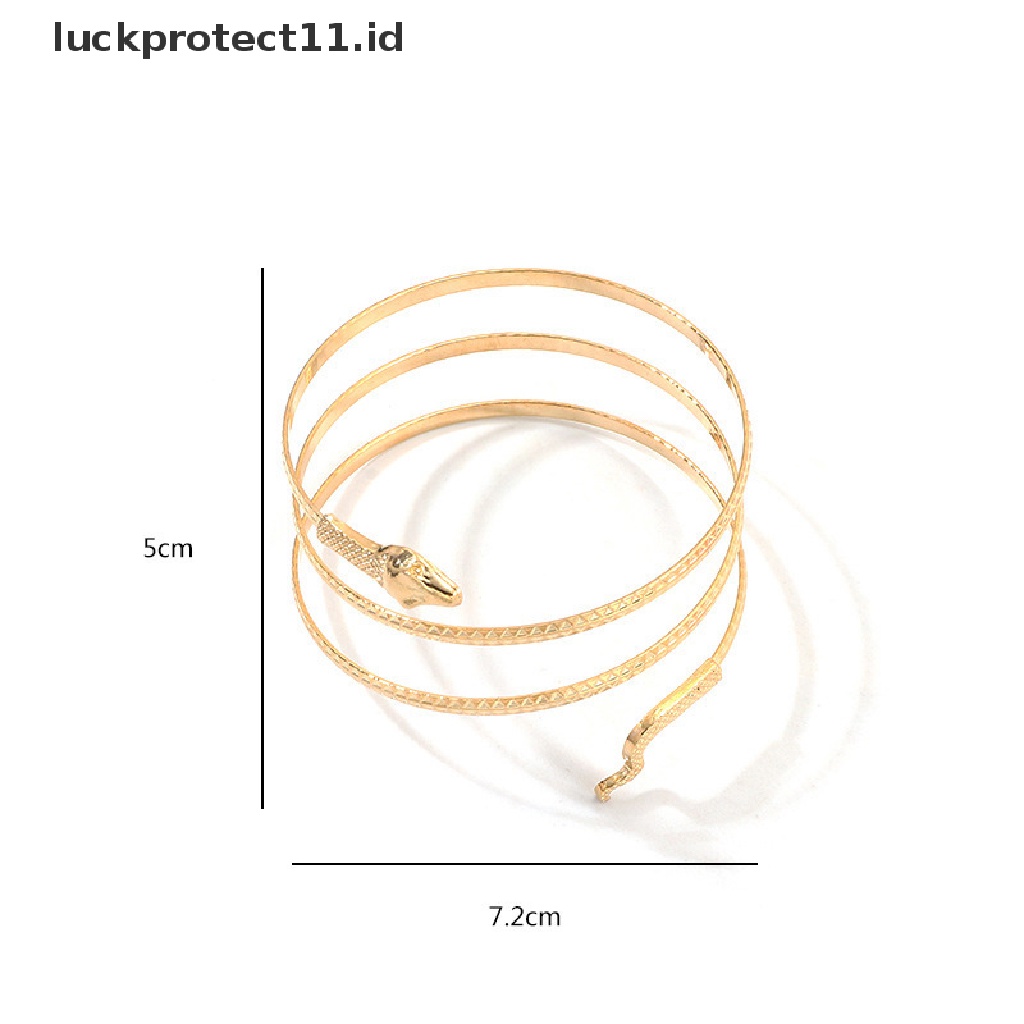 Gelang Bangles Model Terbuka Dapat Disesuaikan Desain Ular Gaya Punk Gothic Untuk Wanita