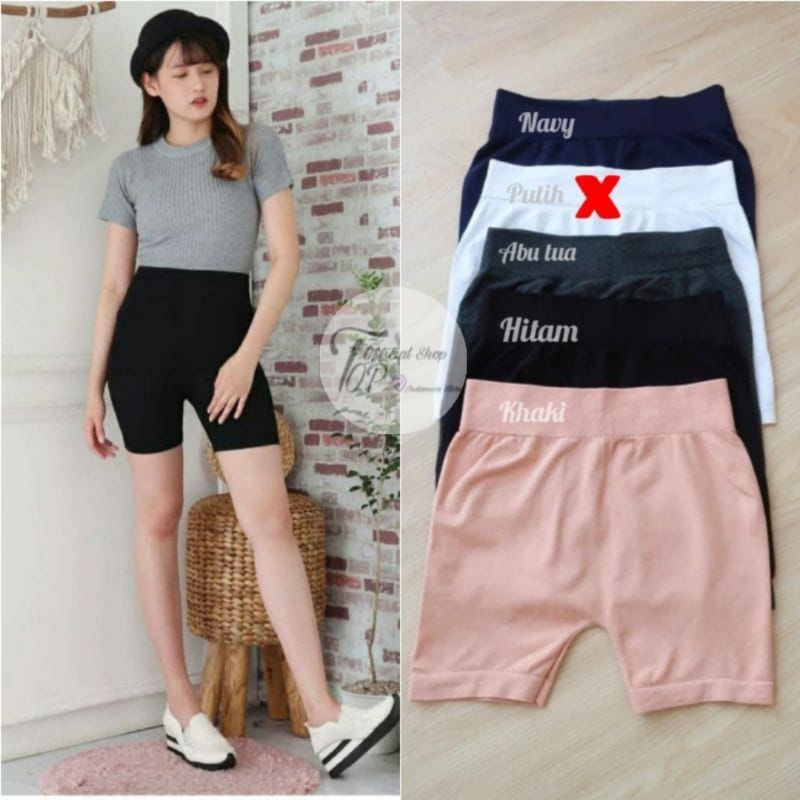 Legging Pendek Import High Waist Hotpant 40 -70kg /legging pendek jumbo hotpant 50 - 90kg