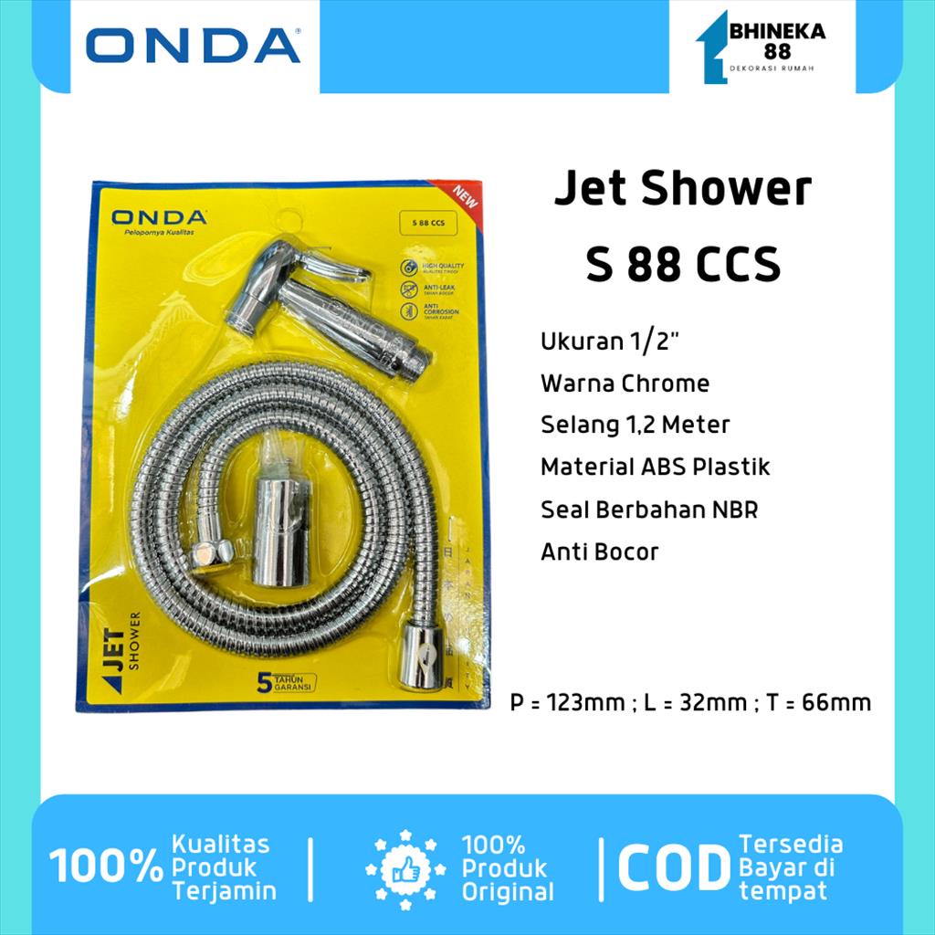 Bidet Jet Washer Shower Cebok  ONDA S 88 CCS Sower kloset Chrome