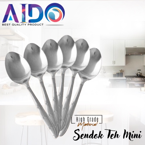 Sendok Teh Sedang Dine Mate 12 pcs / Sendok Teh 14CM stainless Tebal isi 1 lusin (12 pcs) Silver Cutlery Sendok / Garpu / Pisau / Sendok Teh Stainless Steel