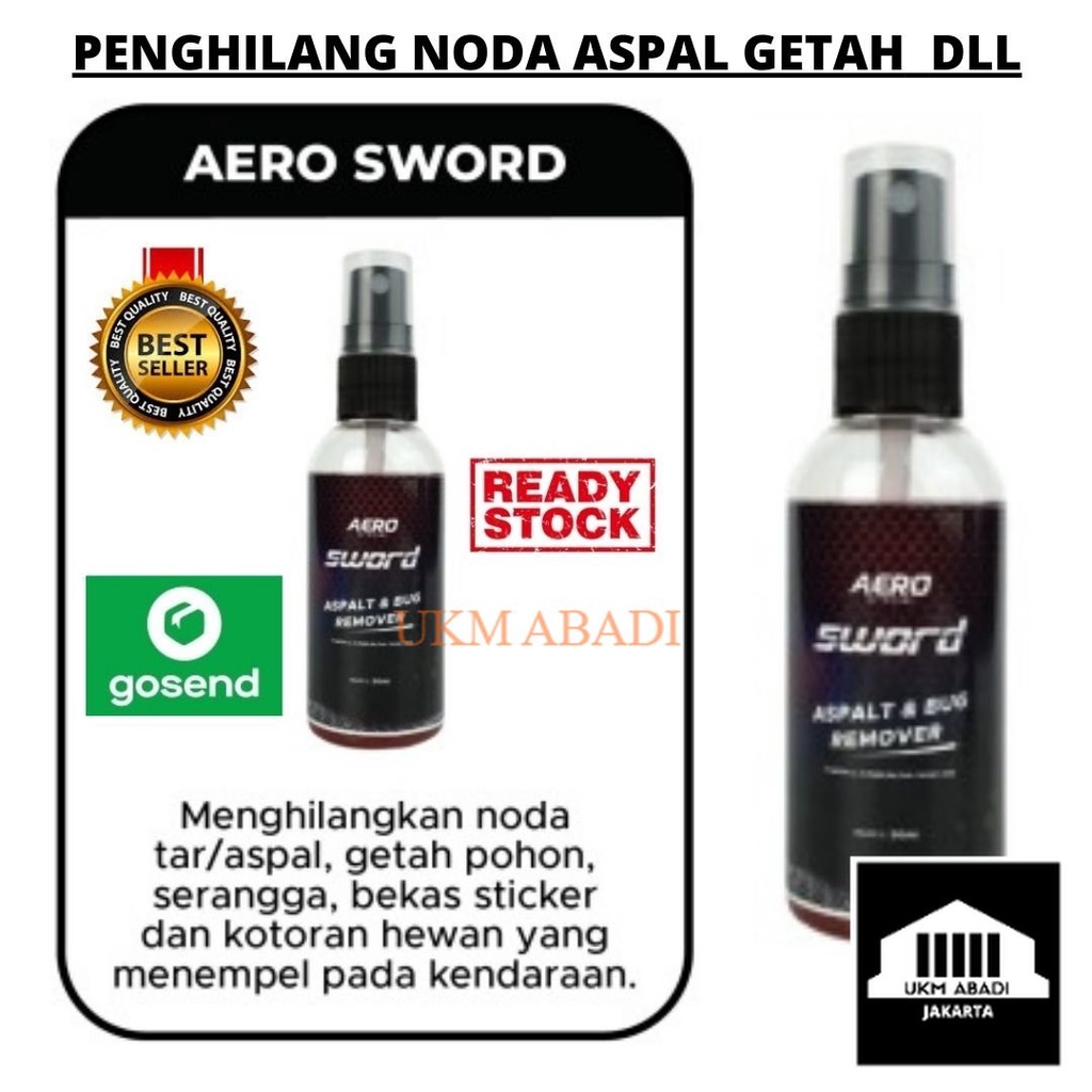 Aero Sword Penghilang Aspal, Stiker, Getah Pohon Dan Serangga Premium