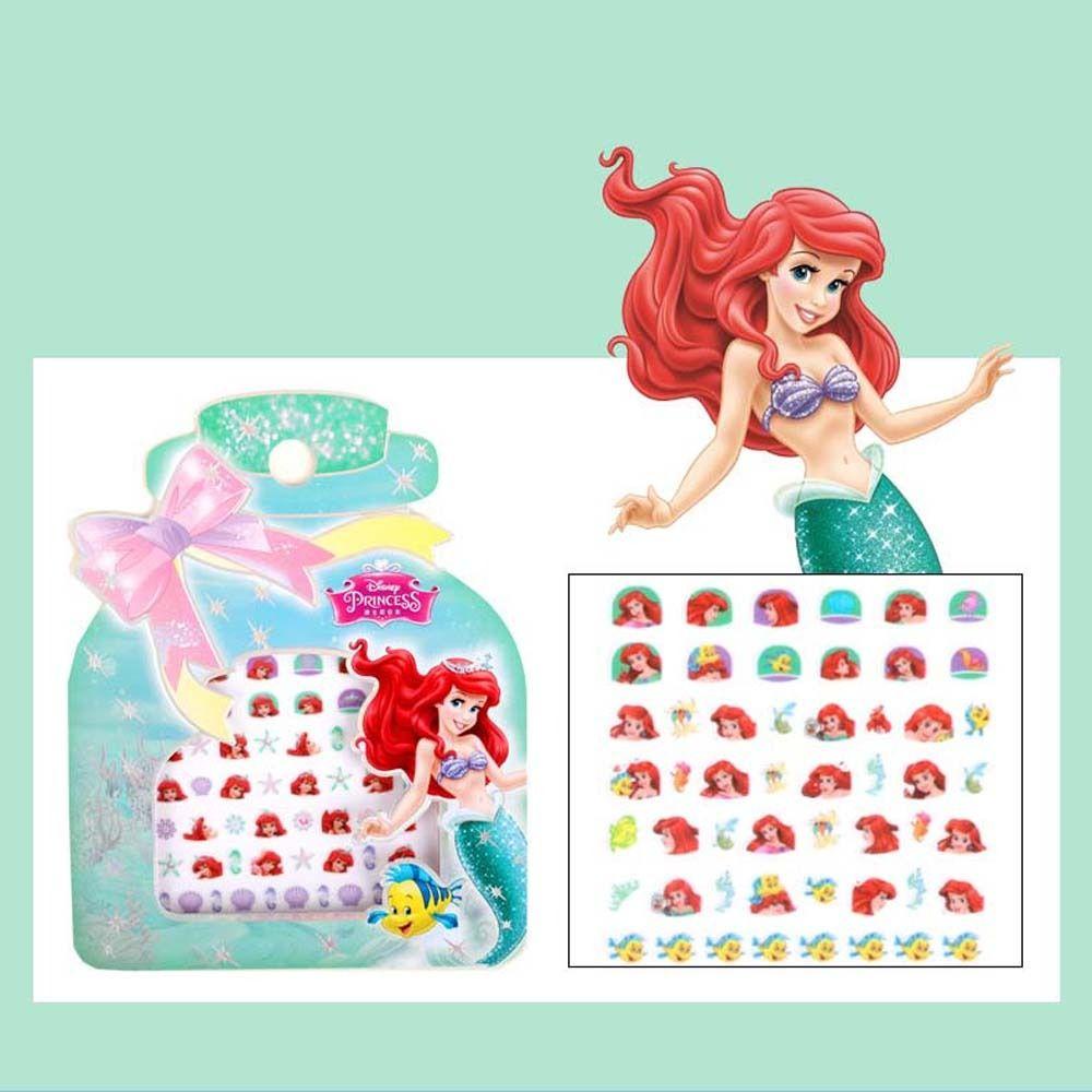 Mxbeauty Anak Stiker Kuku Fashion Perekat Diri Elsa Dan Anna Kartun Mainan Mermaid Frozen Nail Art Dekorasi