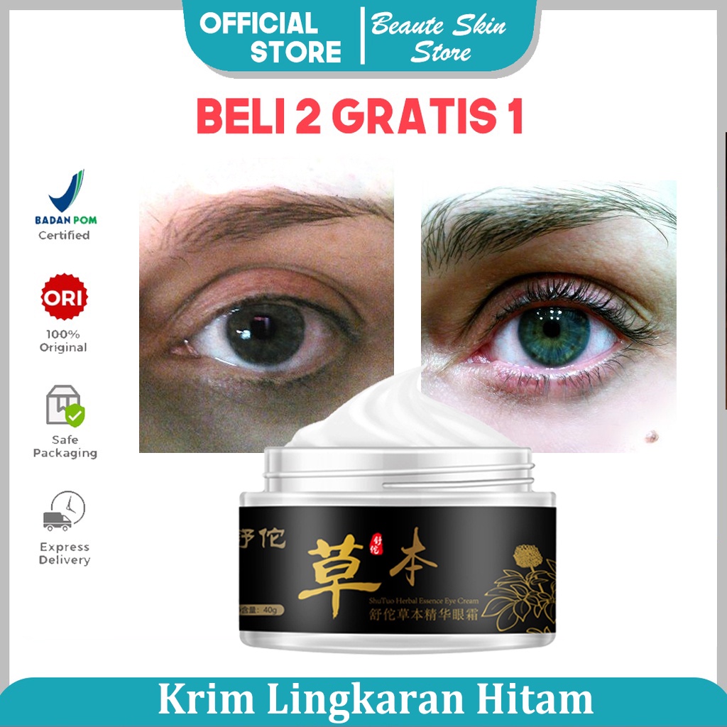 serum mata cream mata panda dan kantung mata Krim mata 40g Ekstrak Sari Herbal Shutuo Untuk Menghilangkan Kerutan Mata Dan Menyehatkan Kulit