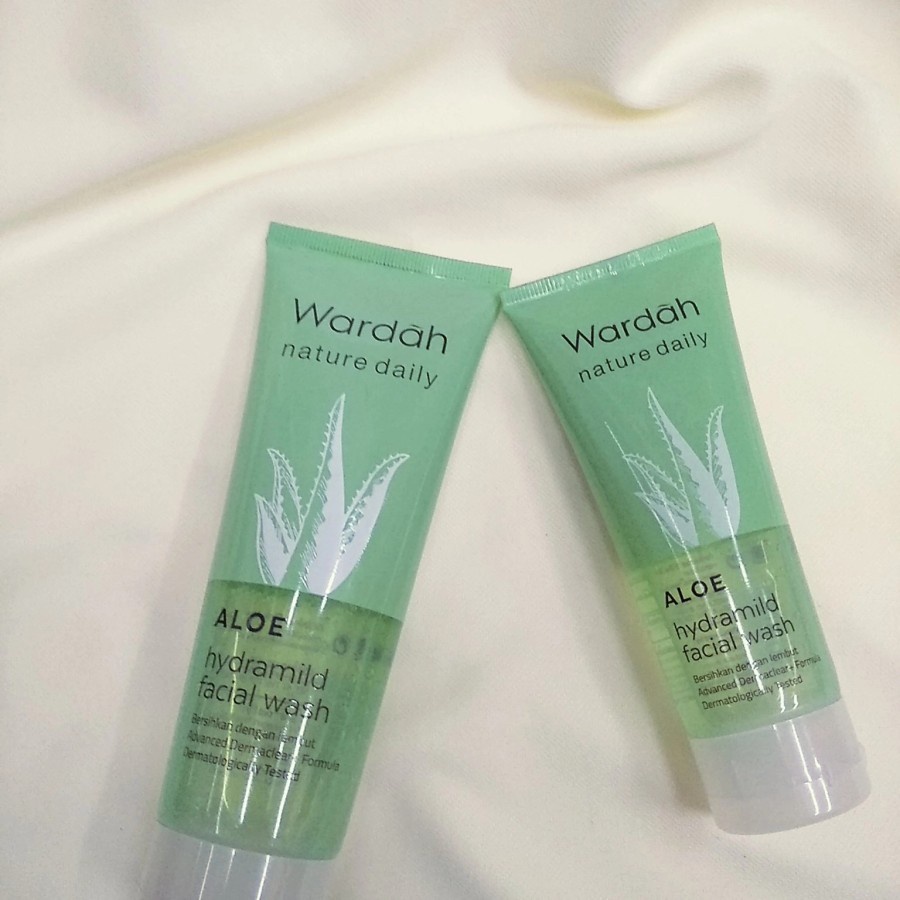 Wardah Aloe Facial Wash 100ml&amp;60ml Original Perawatan Wajah