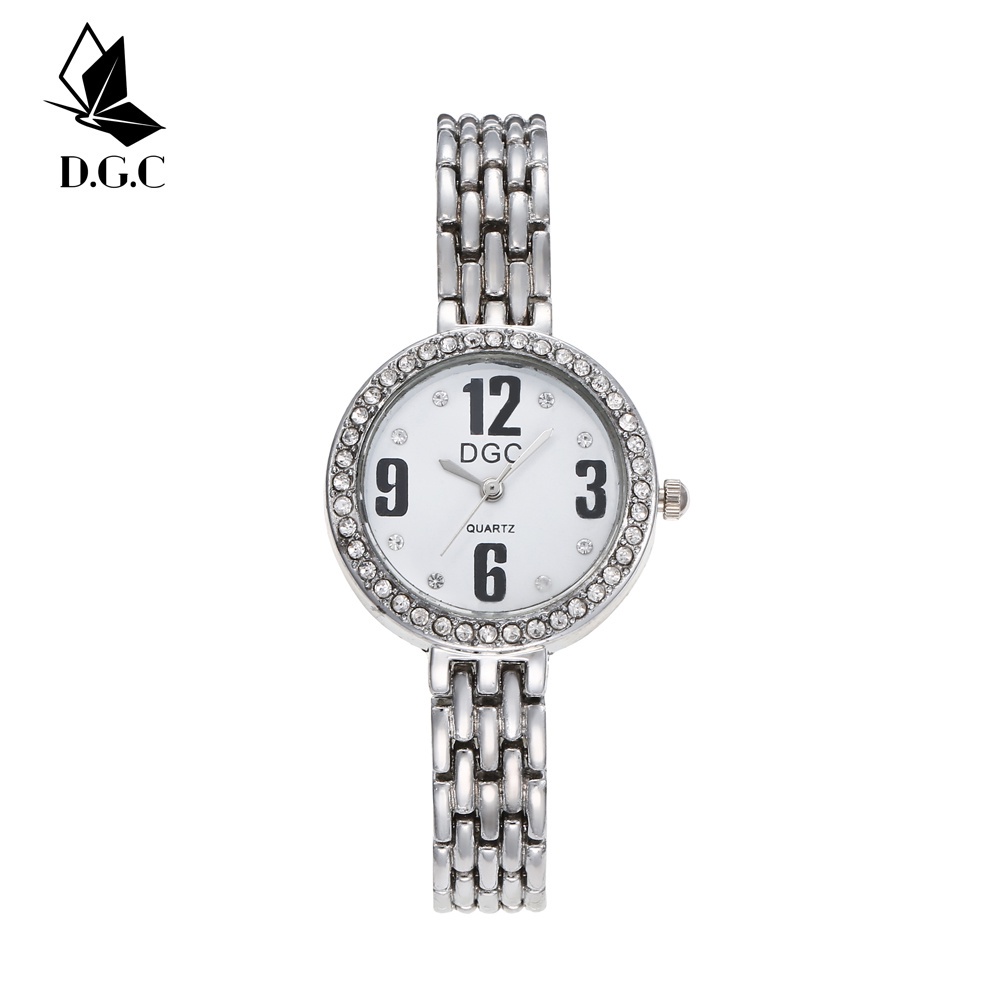 ✅COD D.G.C Jam Tangan Analog Fashion Strap Stainless Steel Quartz Wanita Import Diamond  W246