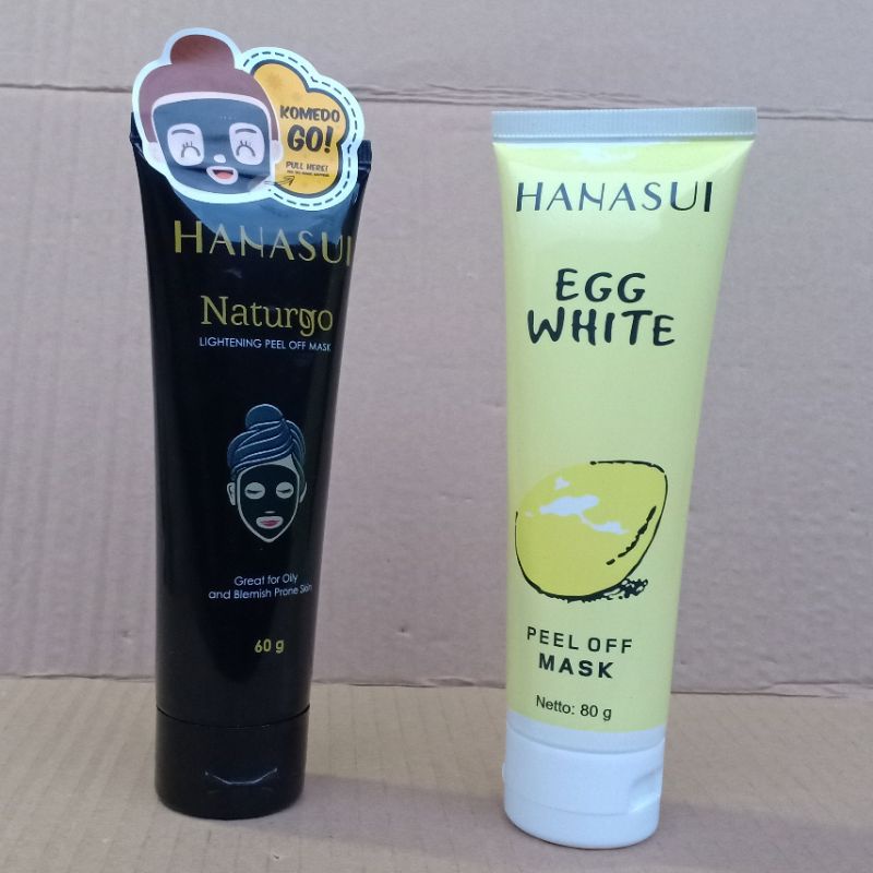 Paket Combo Hanasui ( Egg White + Naturgo Lightening Peel off )