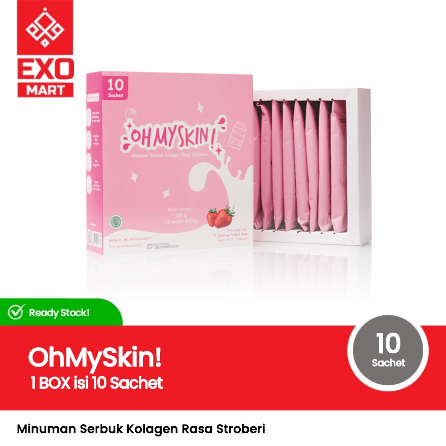 OhMySkin - Collagen Drink BPOM Minuman Kolagen 1 Box 10 Sachet Glowing