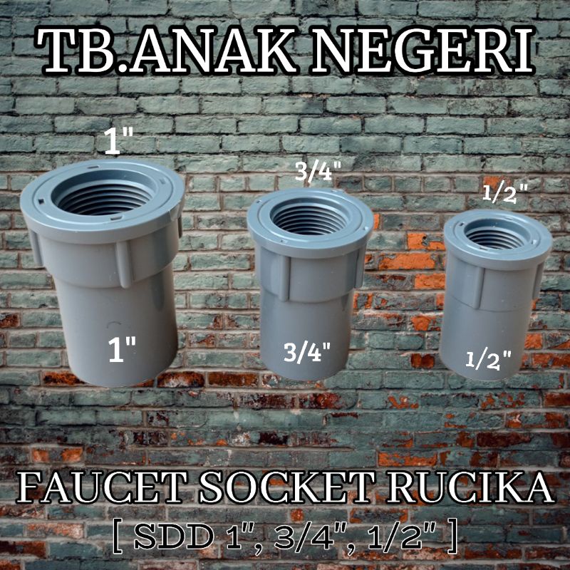 RUCIKA SDD 1/2" AW / SDD 3/4"AW ./SDD 1" AW, FAUCET SOCKET