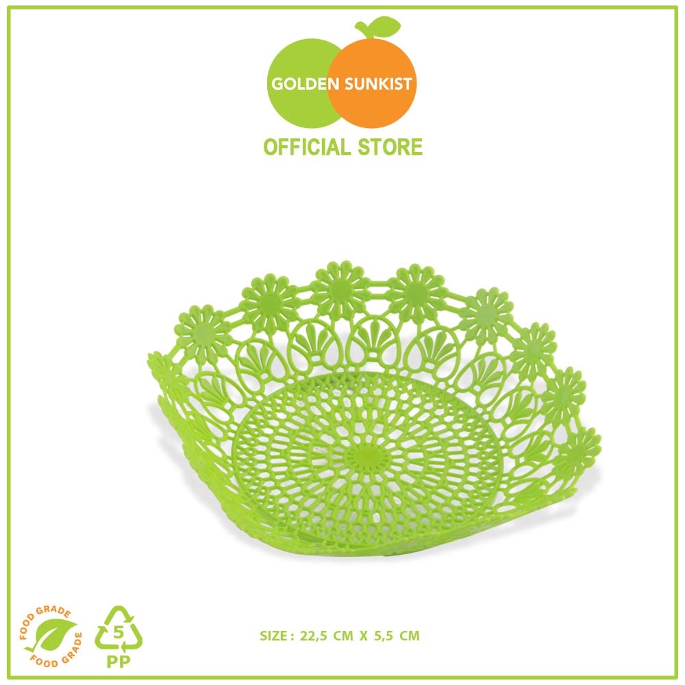 Mulya Jaya Tempat Buah TBSK 1070 Golden Sunkist Piring Buah #MJ