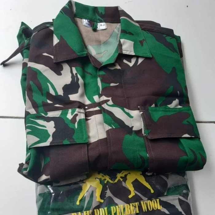 Seragam Driver Baju Pdl Loreng Tni Bahan Velbed Wool Seri Kt.262