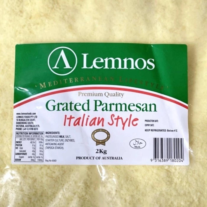 

T0P LEMNOS PARMESAN CHEESE 100 GR / KEJU PARMESAN LEMNOS / GRATED PARMESAN NICE