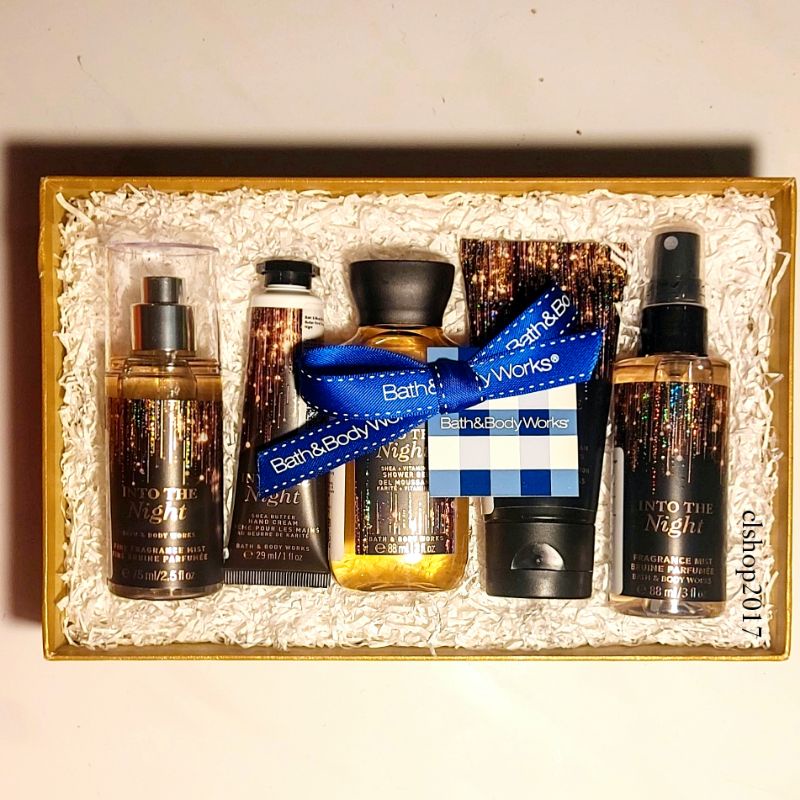 BBW INTO THE NIGHT TRAVELSIZE GIFT SET PAKET BATH &amp; BODY WORKS ITN